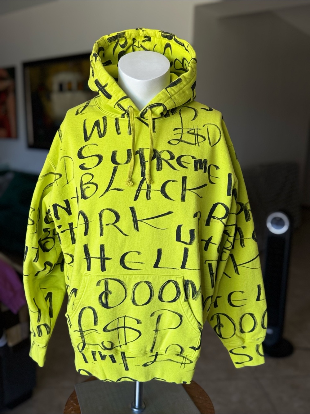 Supreme Yellow Ark Hoodie Sweatshirt FW20 Size Medium Nice Men’s